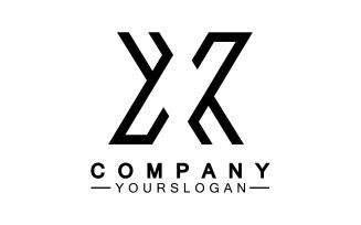 X initial name logo company vector v2