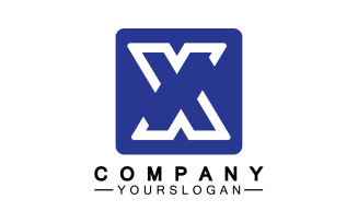 X initial name logo company vector v30