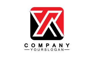 X initial name logo company vector v31