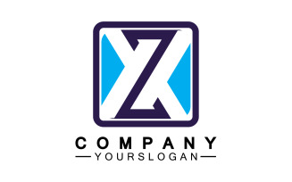 X initial name logo company vector v32