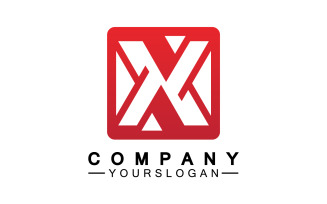 X initial name logo company vector v33