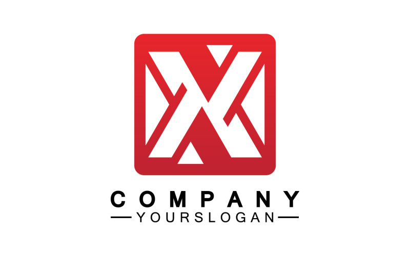 X initial name logo company vector v33 Logo Template