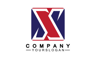 X initial name logo company vector v34
