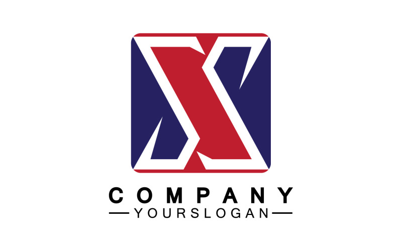 X initial name logo company vector v34 Logo Template