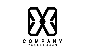 X initial name logo company vector v35