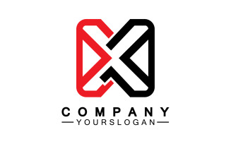 X initial name logo company vector v36