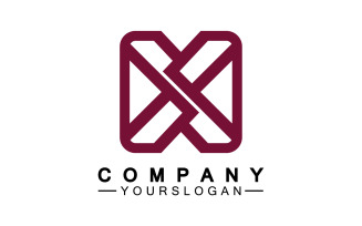 X initial name logo company vector v38