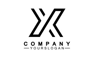 X initial name logo company vector v3