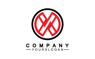 X initial name logo company vector v40