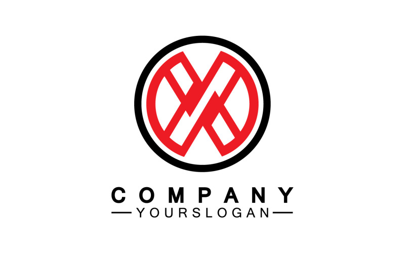 X initial name logo company vector v40 Logo Template