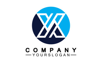 X initial name logo company vector v41