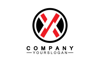 X initial name logo company vector v43