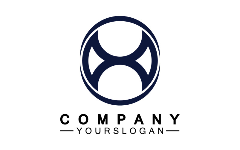 X initial name logo company vector v44 Logo Template