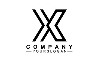 X initial name logo company vector v6