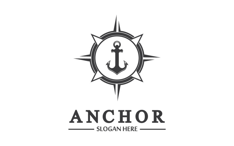 Anchor icon logo template vector v1 Logo Template