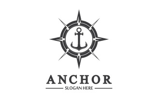 Anchor icon logo template vector v4