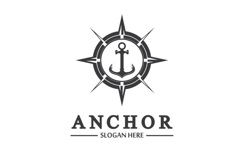 Anchor icon logo template vector v4 Logo Template