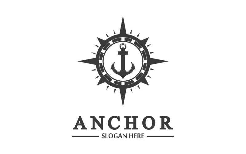 Anchor icon logo template vector v5 Logo Template