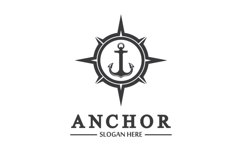 Anchor icon logo template vector v6 Logo Template