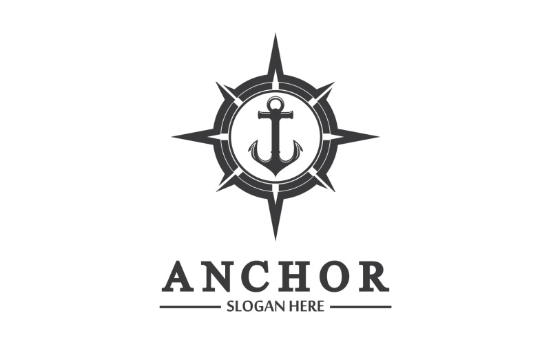 Anchor icon logo template vector v7 Logo Template
