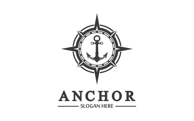 Anchor icon logo template vector v8 Logo Template