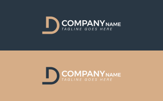 Branding D logo design template
