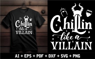 Chilean Like A Villain T Shirt Design