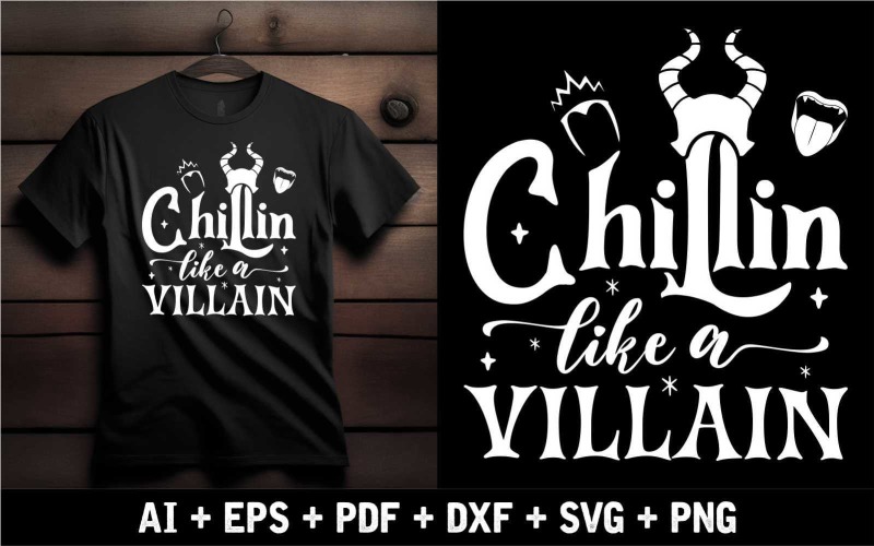 Chilean Like A Villain T Shirt Design T-shirt