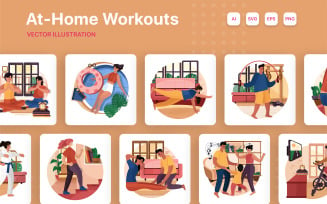 M270_ At-Home Workouts Illustration Pack