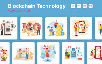 M288_ Blockchain Technology Illustration Pack