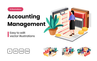 M296_ Accounting Management Illustration Pack