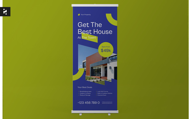 Modern Real Estate Roll Up Banner Template Corporate Identity