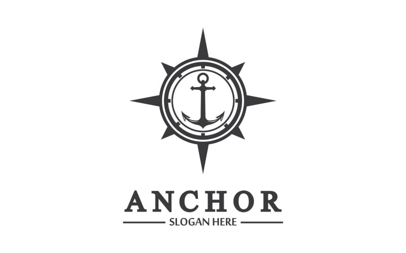 Anchor icon logo template vector v11 Logo Template