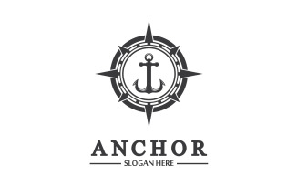 Anchor icon logo template vector v14