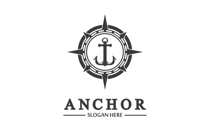 Anchor icon logo template vector v14 Logo Template