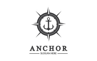 Anchor icon logo template vector v15
