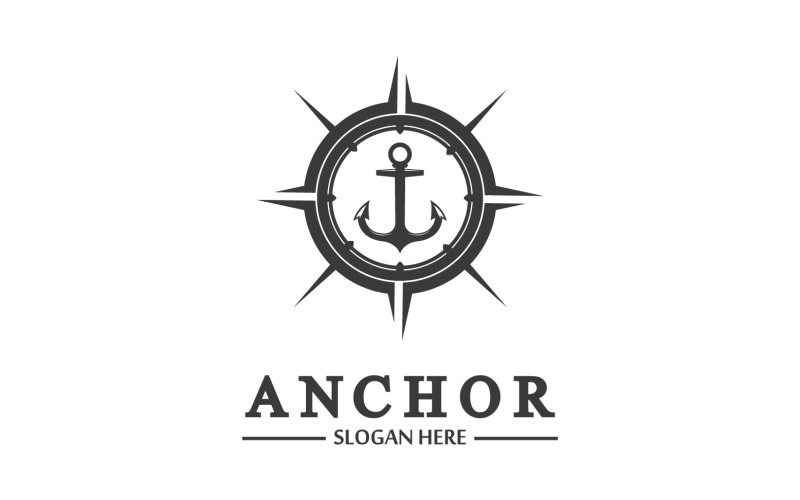 Anchor icon logo template vector v15 Logo Template