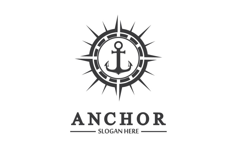 Anchor icon logo template vector v16 Logo Template
