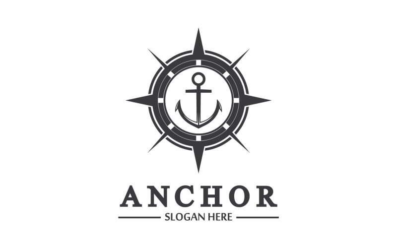 Anchor icon logo template vector v17 Logo Template