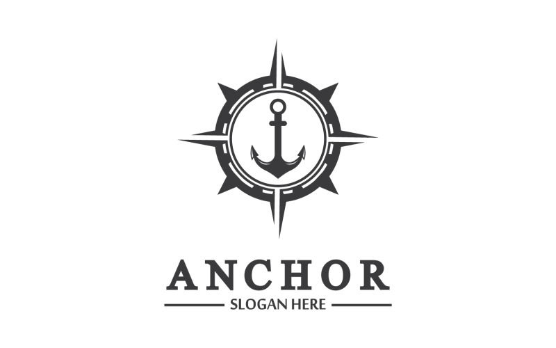 Anchor icon logo template vector v19 Logo Template