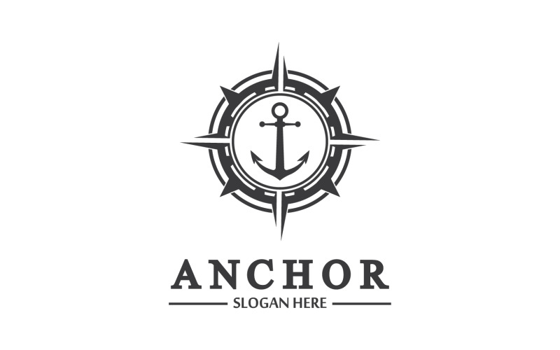 Anchor icon logo template vector v20 Logo Template