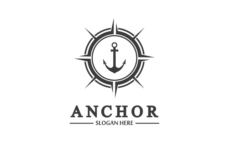 Anchor icon logo template vector v21 Logo Template