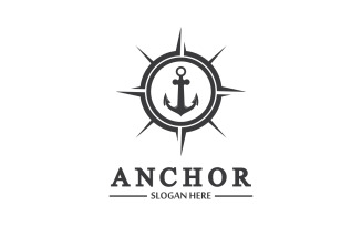 Anchor icon logo template vector v22