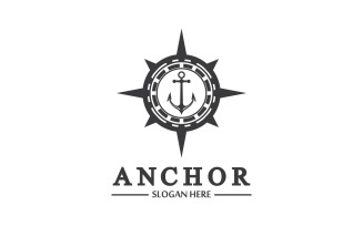 Anchor icon logo template vector v23