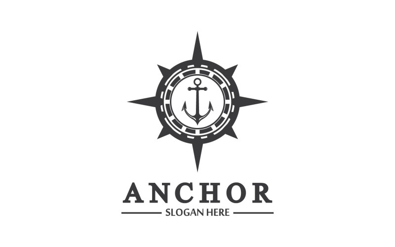 Anchor icon logo template vector v23 Logo Template