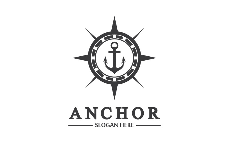 Anchor icon logo template vector v24 Logo Template