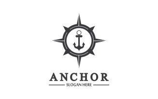 Anchor icon logo template vector v25