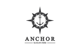 Anchor icon logo template vector v26