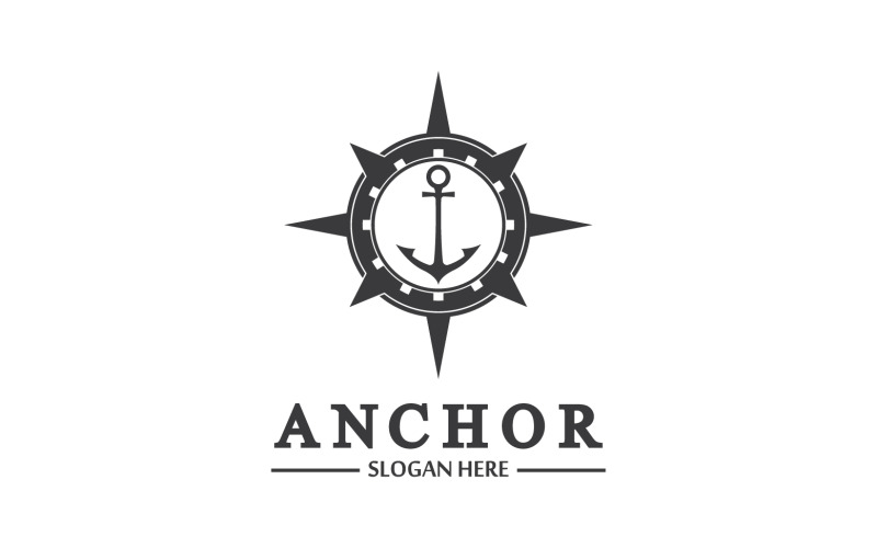 Anchor icon logo template vector v26 Logo Template