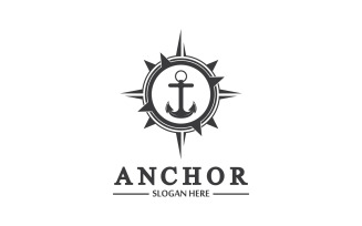 Anchor icon logo template vector v27